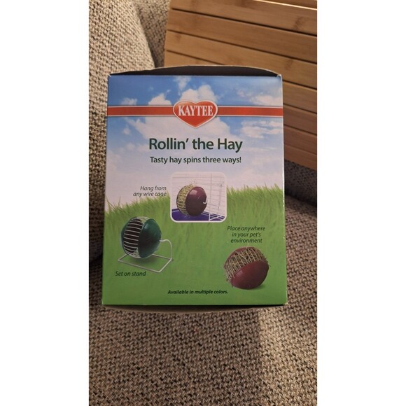 Kaytee Rollin the Hay for Small Animal. Hay Dispenser.  5.62" x 5.62" x 7.31" Ne - Picture 6 of 6